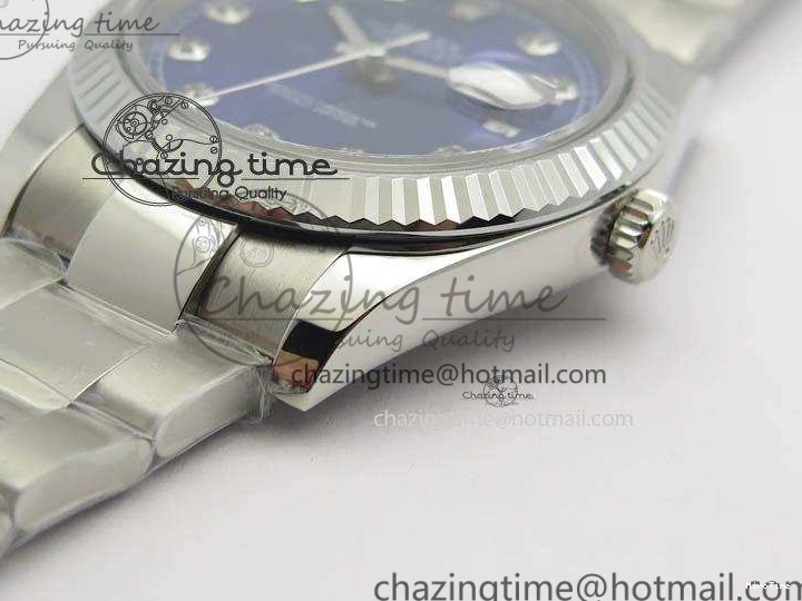 MiroTime 0520 FlexibleFit DateJust 41mm 126334 Noob 1:1 Best Edition Fluted Bezel Blue Diam Dial On SS Oyster Bracelet A 3583